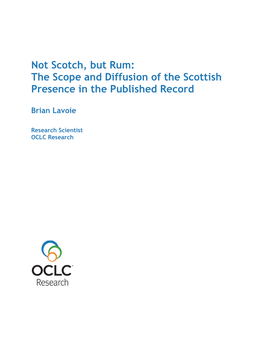 The Scope and Diffusion of the Scottish Presence in the Published Record