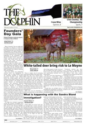 Founders' Day Gala White-Tailed Deer Bring Risk to Le Moyne