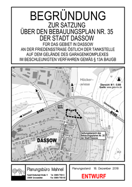 Zur Satzung Über Den Bebauungsplan Nr. 35 Der Stadt Dassow