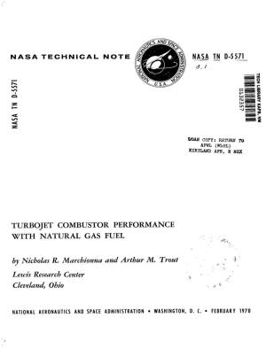 Turbojet Combustor Performance with Natural Gas Fuel