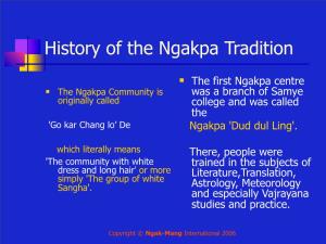 History of the Ngakpa Tradition