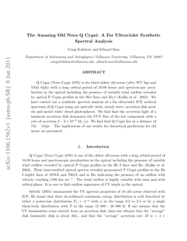 The Amazing Old Nova Q Cygni: a Far Ultraviolet Synthetic Spectral