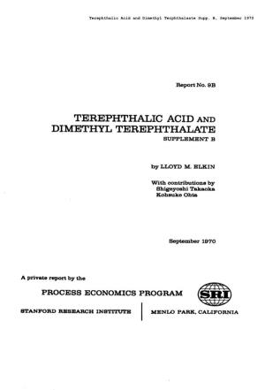 Terephthalic Acid and Dimethyl Terephthalate Supplement B