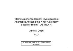 Hitomi Experience Report: Investigation of Anomalies Affecting the X-Ray Astronomy Satellite “Hitomi” (ASTRO-H)