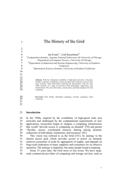 The History of the Grid