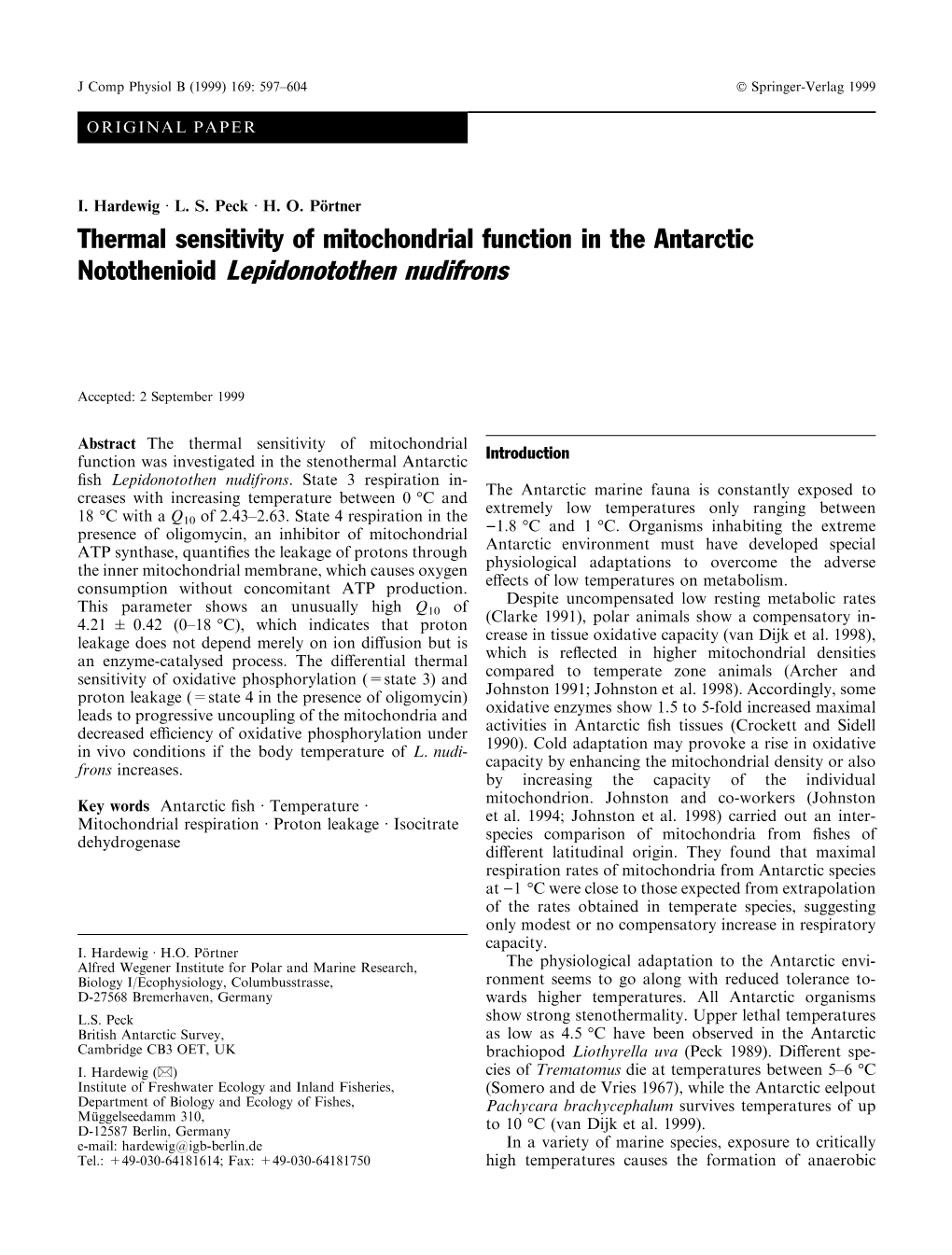 Notothenioid Lepidonotothen Nudifrons