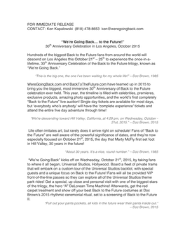 Final Wgb30 Press Release