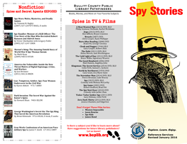 Spy Stories Spy Wars: Moles, Mysteries, and Deadly Games Spies in TV & Films by Tennent H