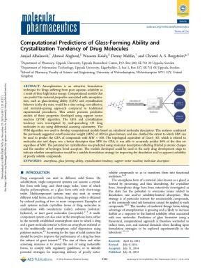 Computational Predictions of Glass-Forming Ability And