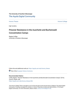 Prisoner Resistance in the Auschwitz and Buchenwald Concentration Camps