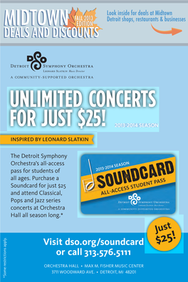 Unlimited Concerts for Just $25!
