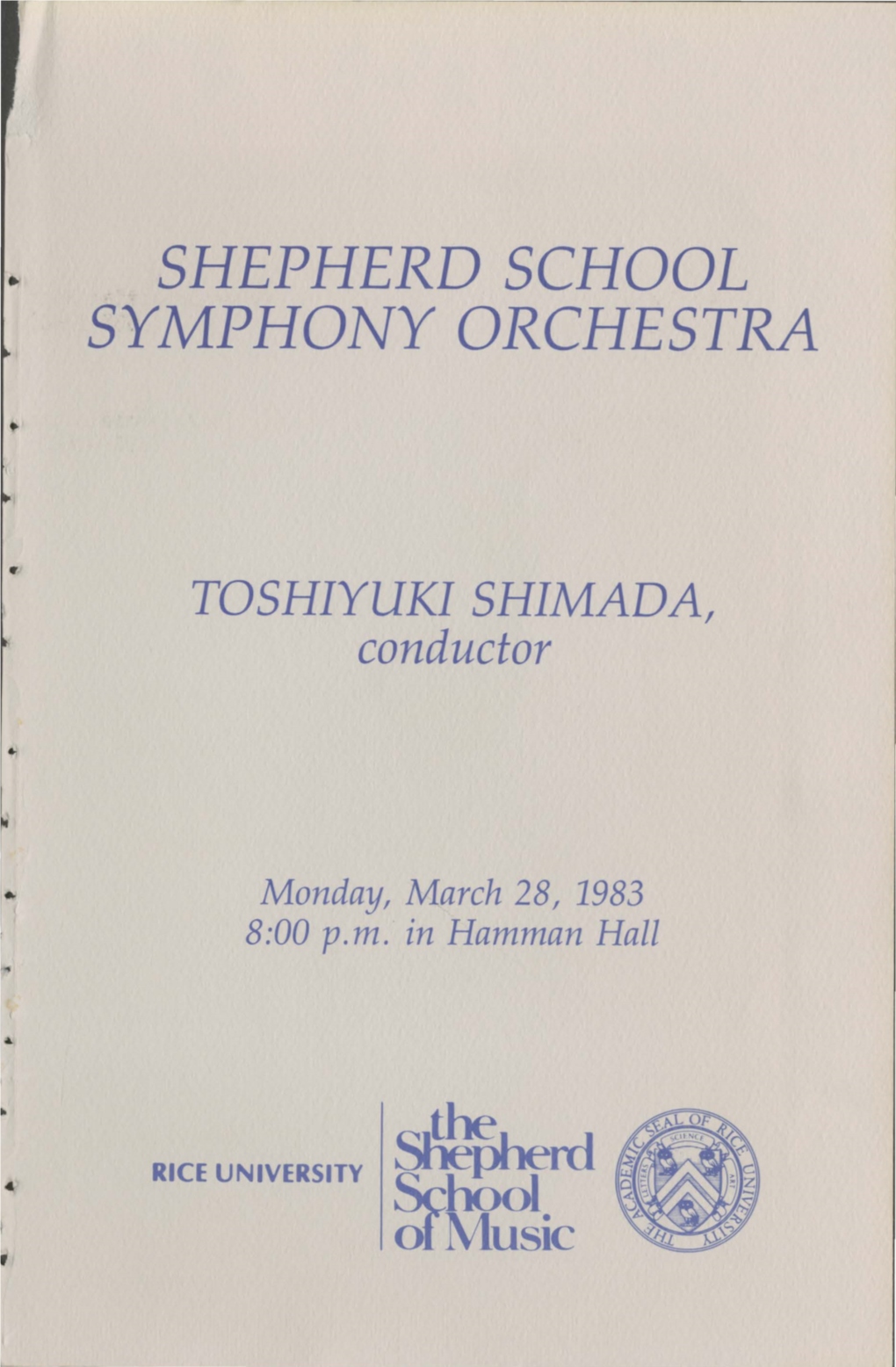 Shepherd School Symphony Orchestra