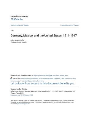 Germany, Mexico, and the United States, 1911-1917