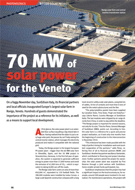 Solar Power for the Veneto