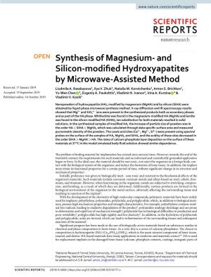 Synthesis of Magnesium- and Silicon-Modified Hydroxyapatites By