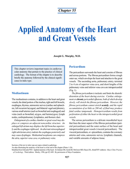 Applied Anatomy of the Heart and Great Vessels