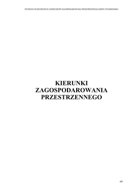 Kierunki Zagospodarowania Przestrzennego