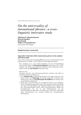 On the Universality of Intonational Phrases: a Cross- Linguistic Interrater Study