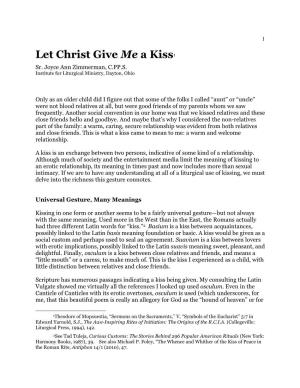 Kiss of Peace in the Roman Rite, Antiphon 14/1 (2010), 47