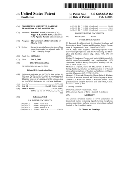 (12) United States Patent (10) Patent No.: US 6,852,843 B2 Cavell Et Al