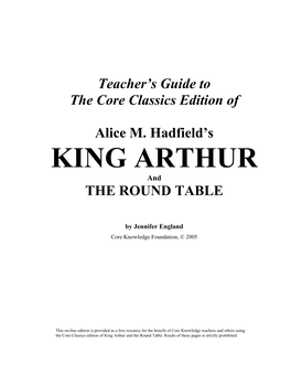 KING ARTHUR and the ROUND TABLE