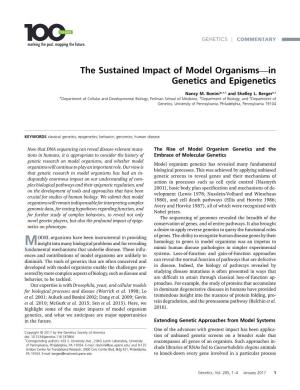 The Sustained Impact of Model Organisms—In Genetics and Epigenetics
