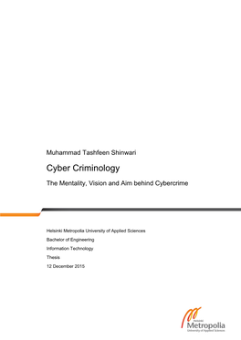 Cyber Criminology