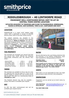 Middlesbrough – 40 Linthorpe Road