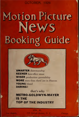 Motion Picture News Booking Guide (October 1926)