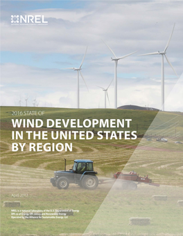 2016 State of Wind Development in the United States by Region