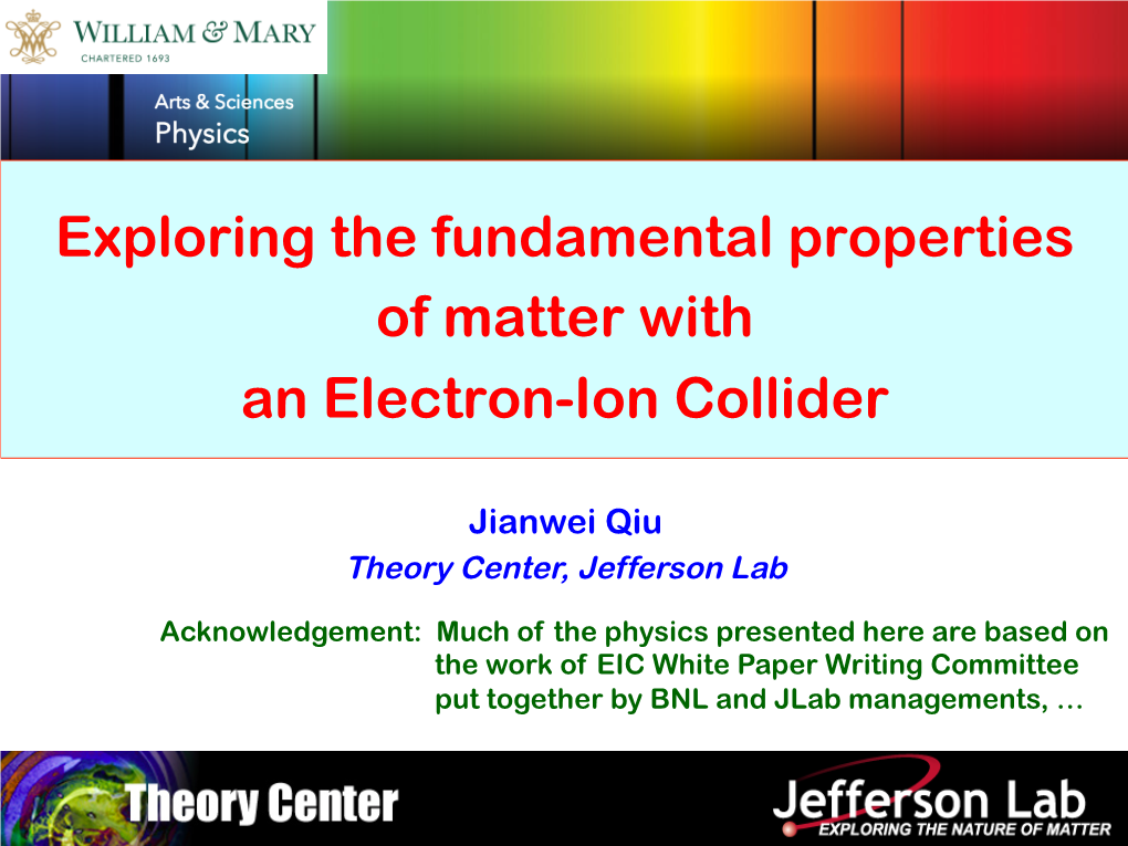 Exploring the Fundamental Properties of Matter with an Electron-Ion Collider