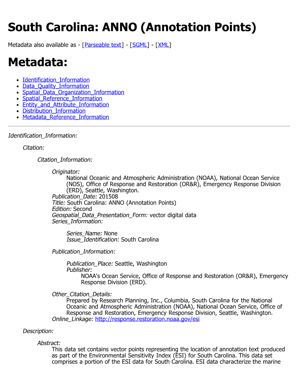 Metadata Also Available As - [Parseable Text] - [SGML] - [XML] Metadata