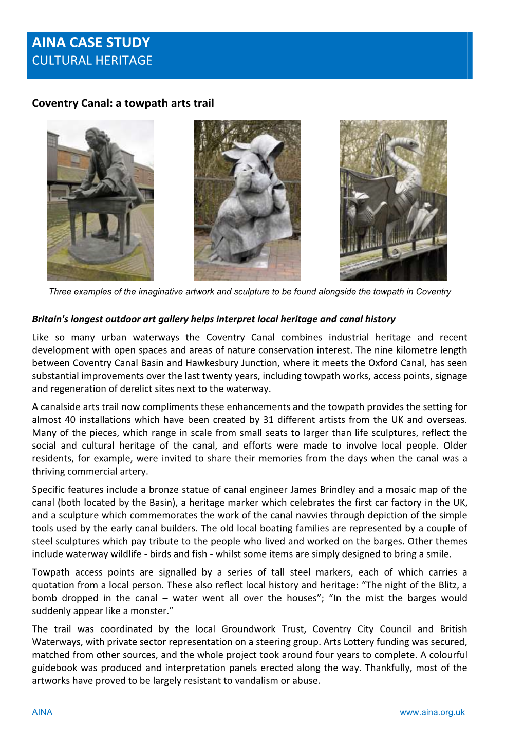 Coventry Canal: a Towpath Arts Trail