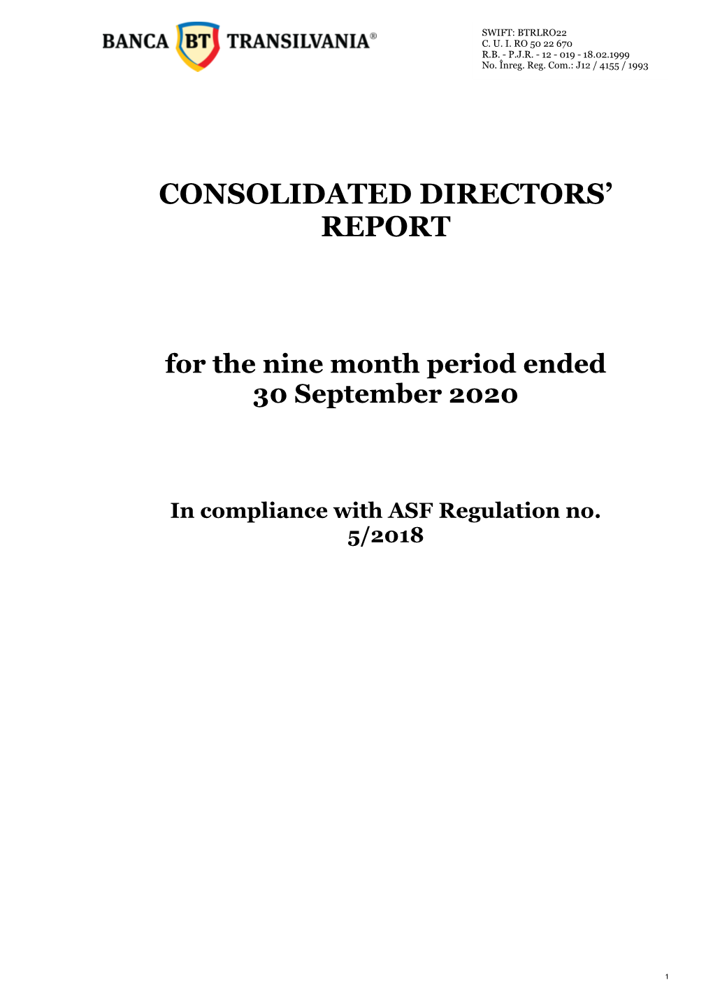 Consolidated Directors' Report