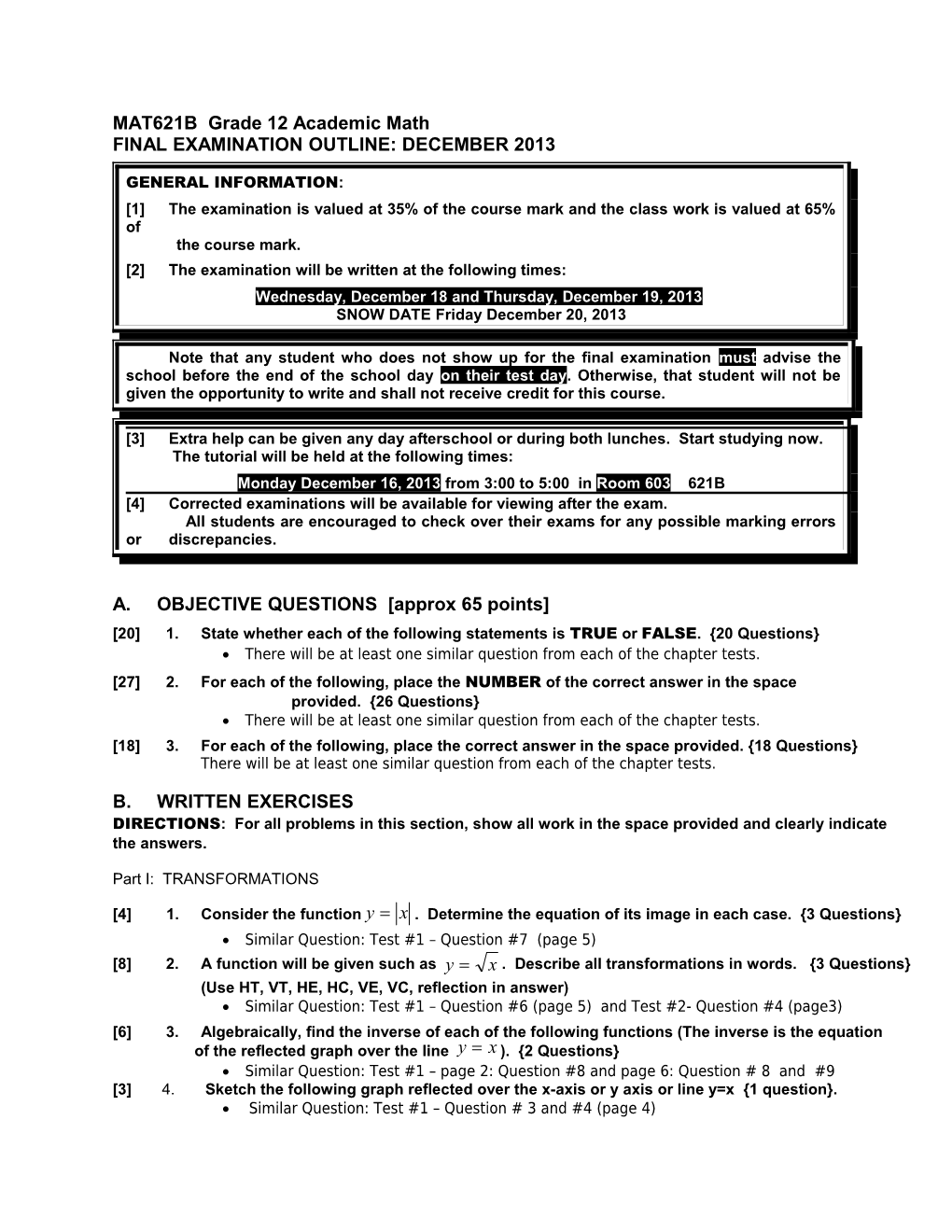 MAT521A Academic Mathematics 2A