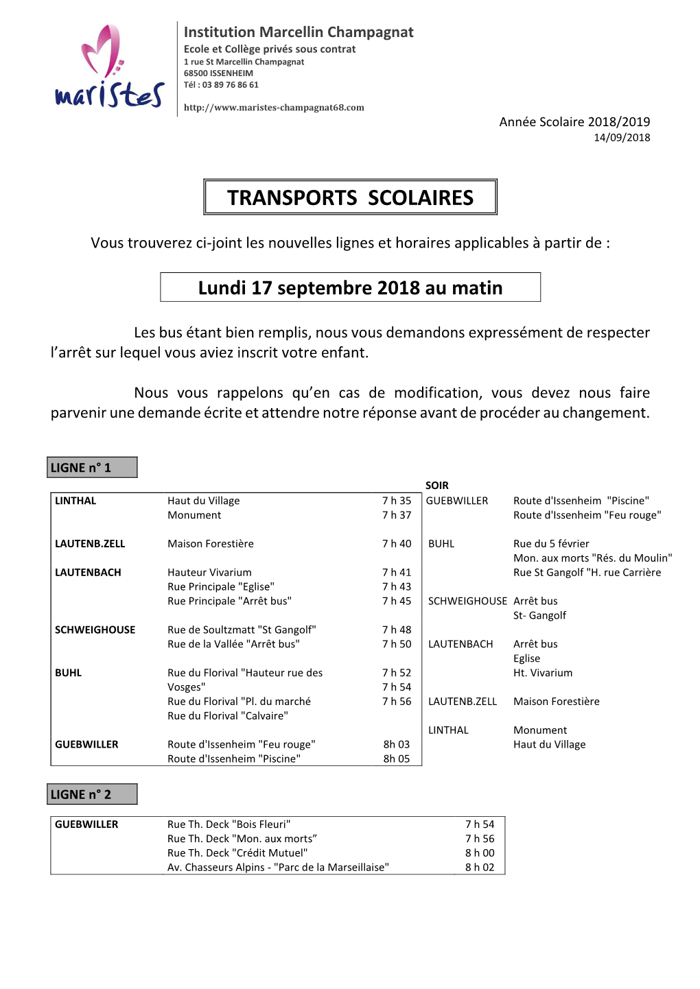 Transports Scolaires