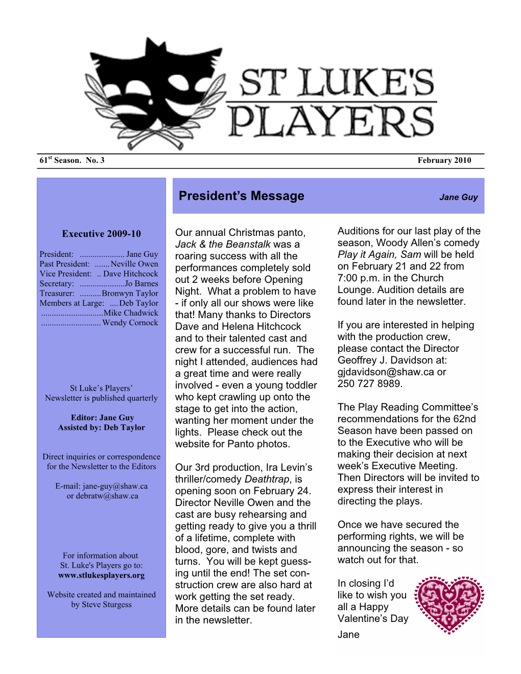 St Lukes Newsletter February 10.Pub