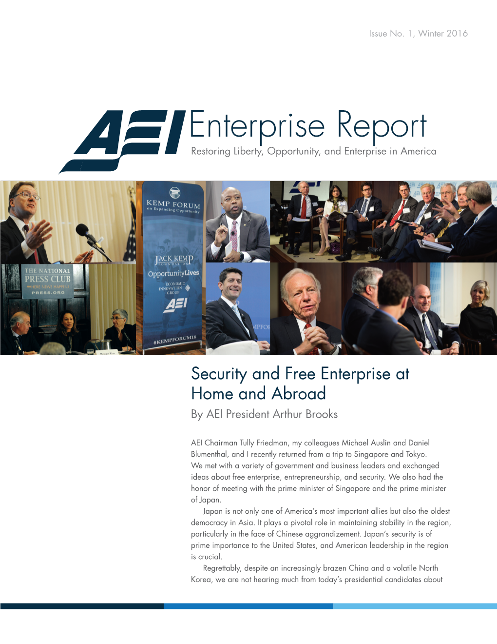 Enterprise Report Restoring Liberty, Opportunity, and Enterprise in America