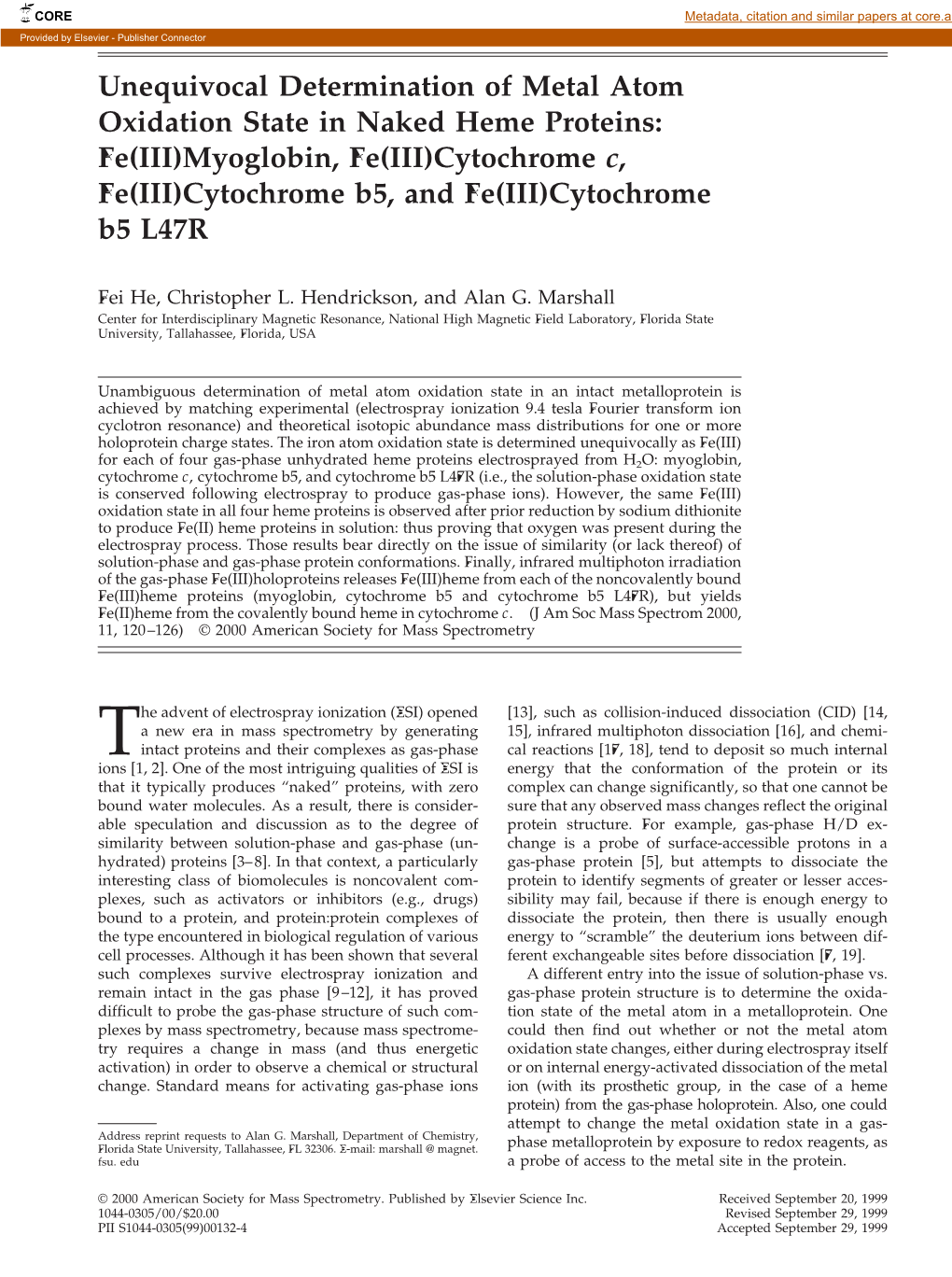 Cytochrome C, Fe(III)Cytochrome B5, and Fe(III)Cytochrome B5 L47R