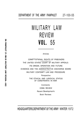 Military Law Review Vol. 55