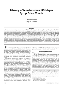Maple Syrup Price Trends