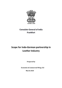 Scope for Indo-German Partnership in Leather Industry
