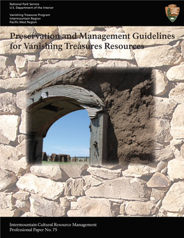 Preservation and Management Guidelines for Vanishing Treasures Resources