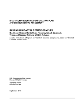 Savannah Coastal Refuge Complex