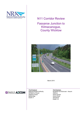 N11 Corridor Review Fassaroe Junction to Kilmacanogue, County