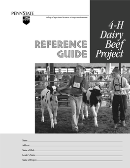 A0245B 4-H Dairy Beef Reference Guide