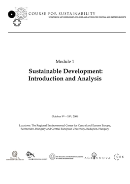 Sustainable Development: Introduction and Analysis