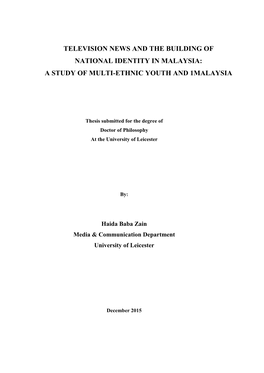 Ethnic Youth and 1Malaysia