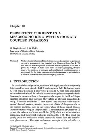Persistent Current in a Mesoscopic Ring with Strongly Coupled Polarons