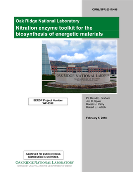 Nitration Enzyme Toolkit for the Biosynthesis of Energetic Materials